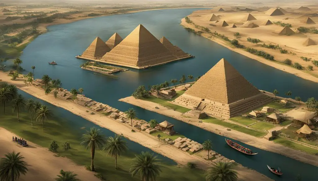 nile's impact on pyramid construction