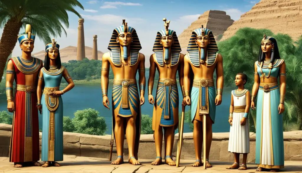 King Seti I and his family