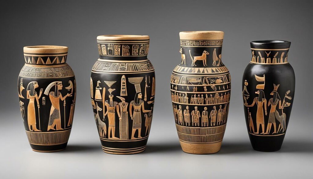 ancient Egyptian canopic jars