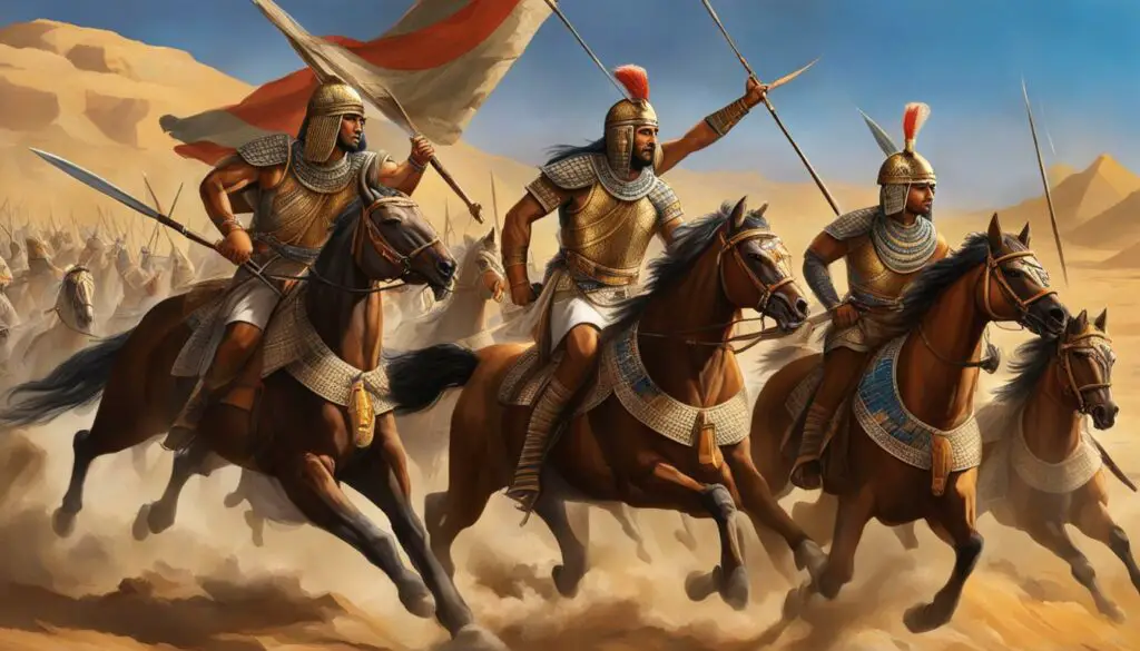 ancient Egypt and Hittite warriors